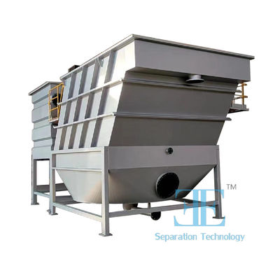 ระบบการชี้แจง Lamella อุตสาหกรรมที่มีการควบคุม PLC ขาวและ 4500-9500kgs น้ําหนักว่าง